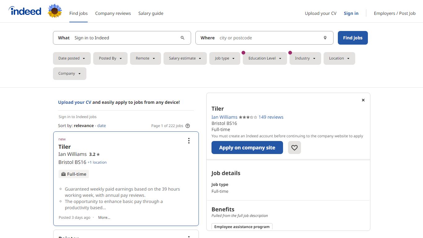 Sign in to Indeed Jobs - 2022 | Indeed.com